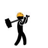 technician hammering